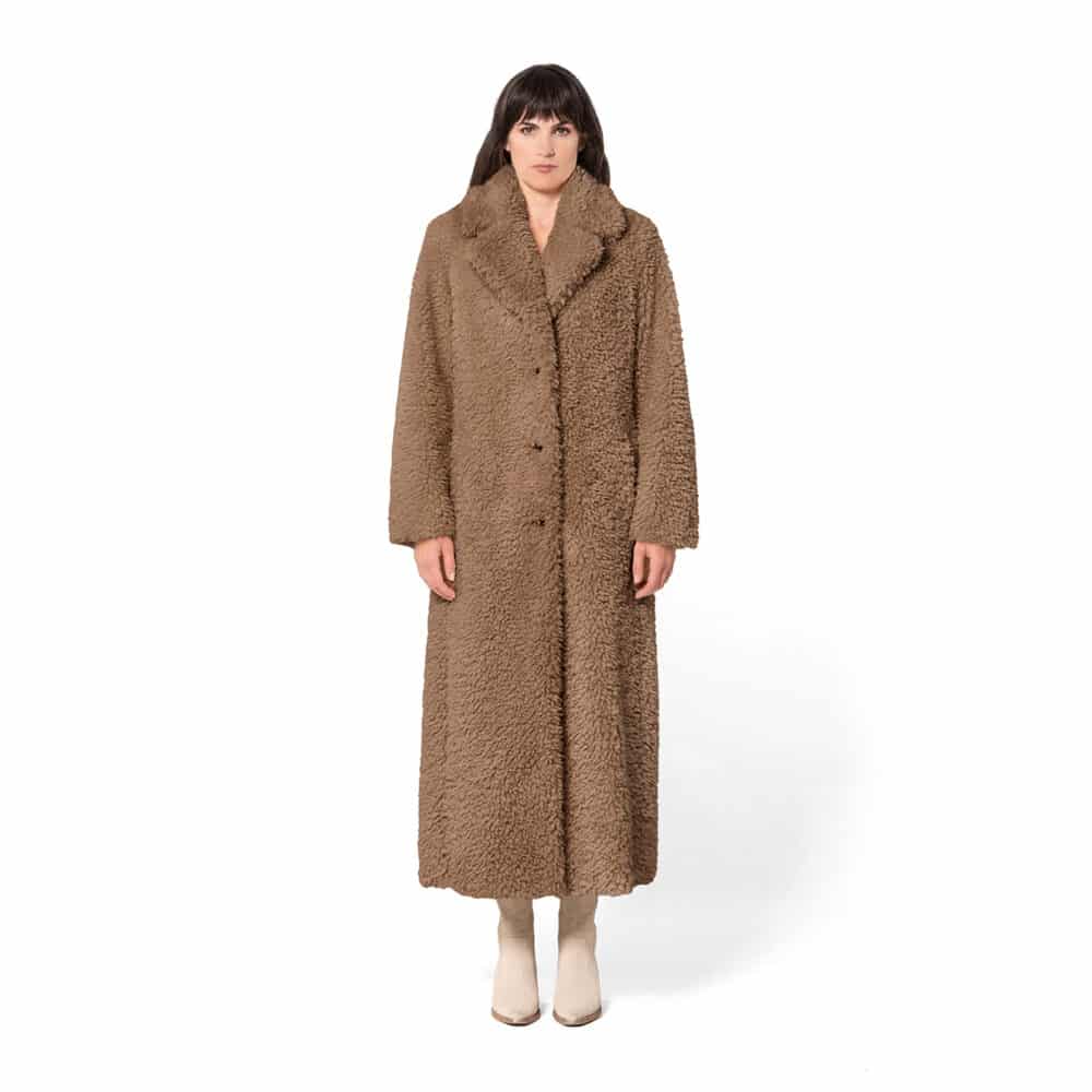 Coat Sturdy Teddy - Dark Latte