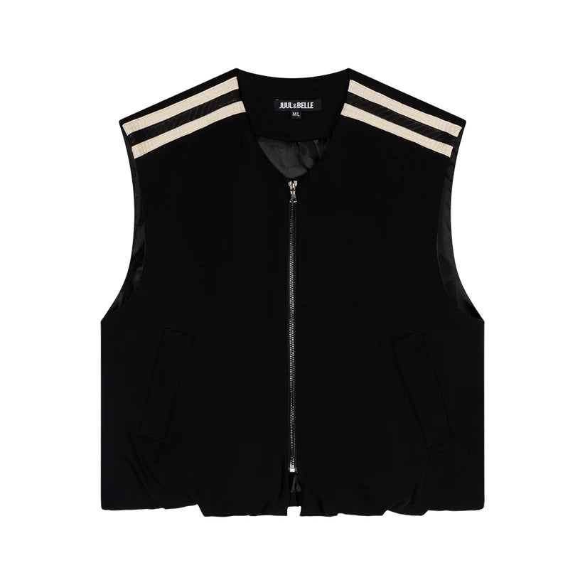 Bodywarmer Nina - Black / Ecru